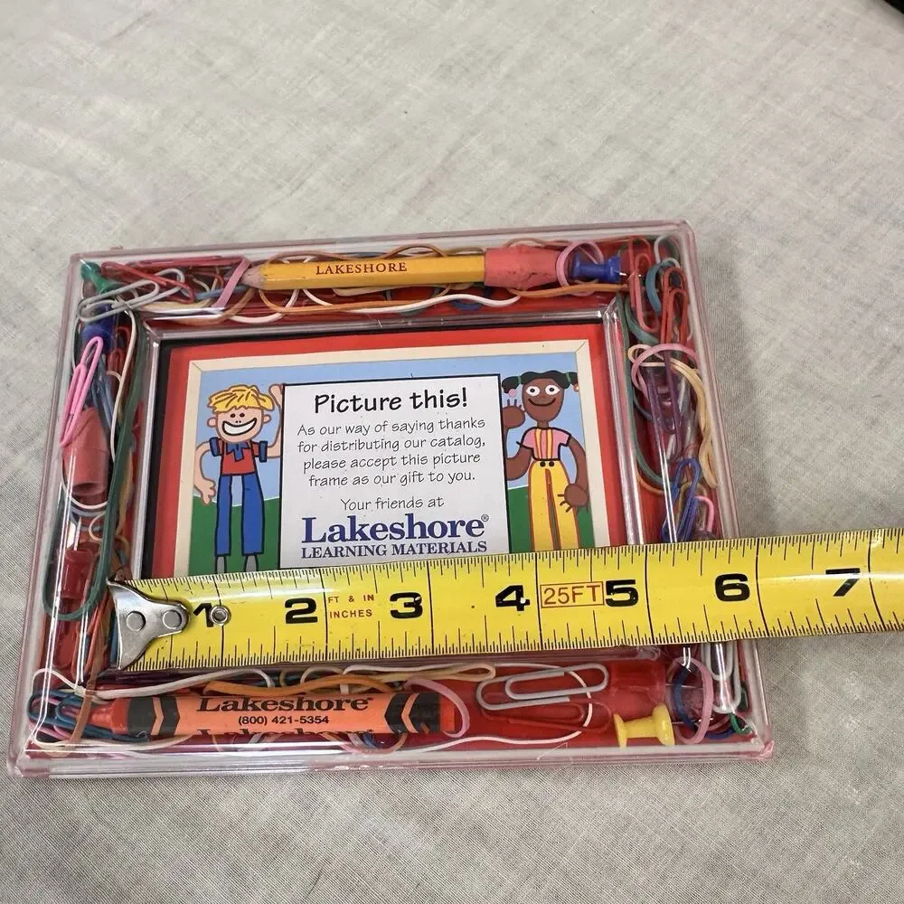 LAKESHORE Learning 1994 Photo Frame 3 1/2 X 5 Push Pins Paperclips Teachers
